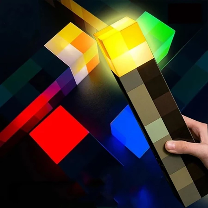 Lâmpada Tipo Tocha LED RGB 4 Cores USB, Modos de Iluminação Decorativa para Ambientes