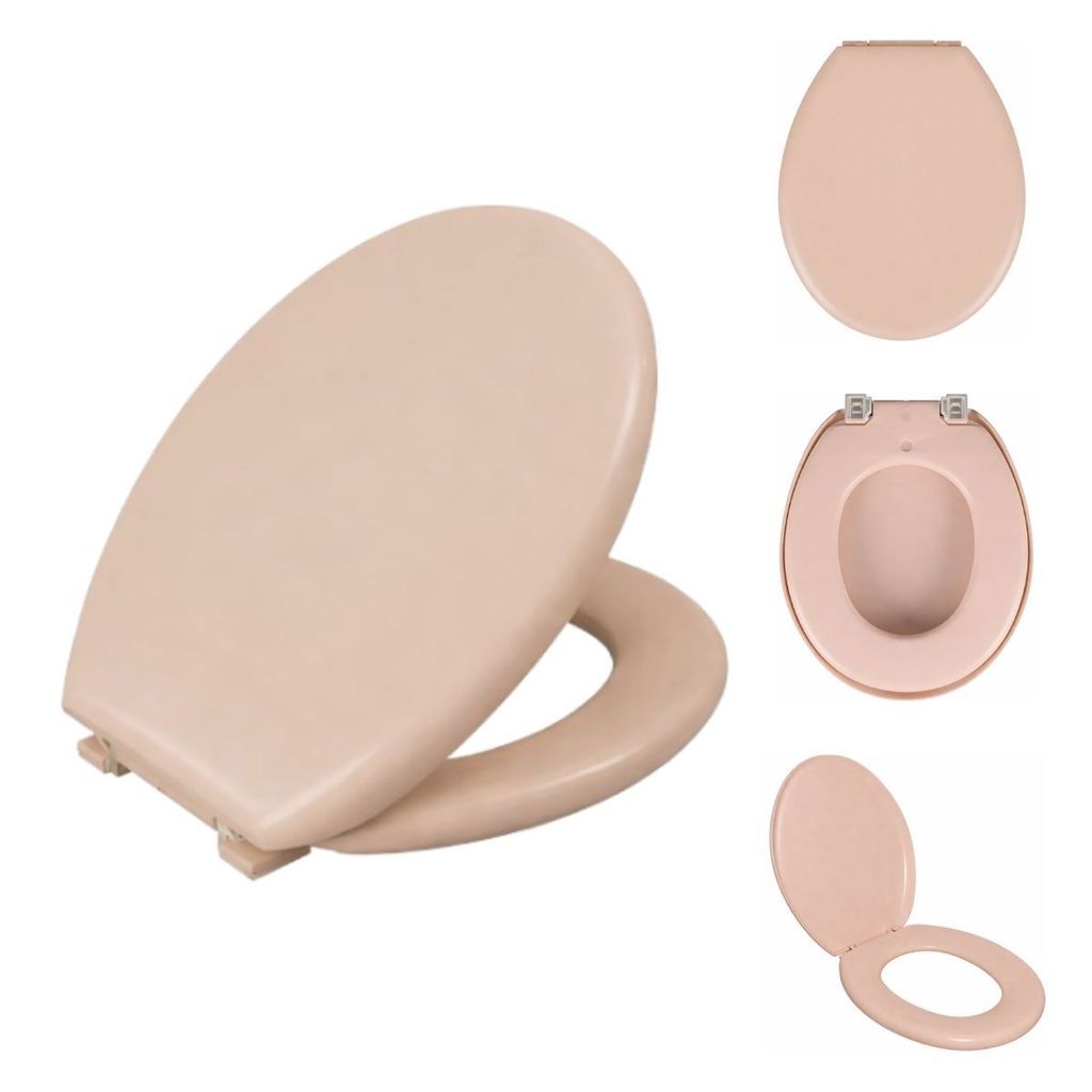Assento Sanitário Astra Almofadado Oval Rosa Pálido TPK/AS | Conforto e Praticidade do dia a dia