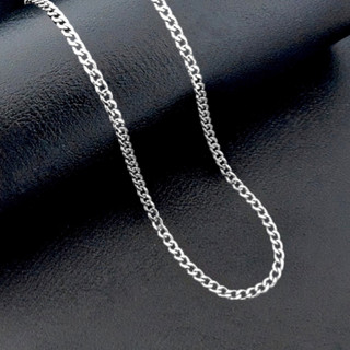 Colar Corrente Masculina Grumet 60cm 3mm Fininha Aço Inox Resistente Não escurece nem Perde a Cor