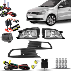 Kit Farol De Milha Neblina Auxiliar Farolete Cibie Completo Gol Voyage G6 2012 13 14 15 16 Xenon 8000K