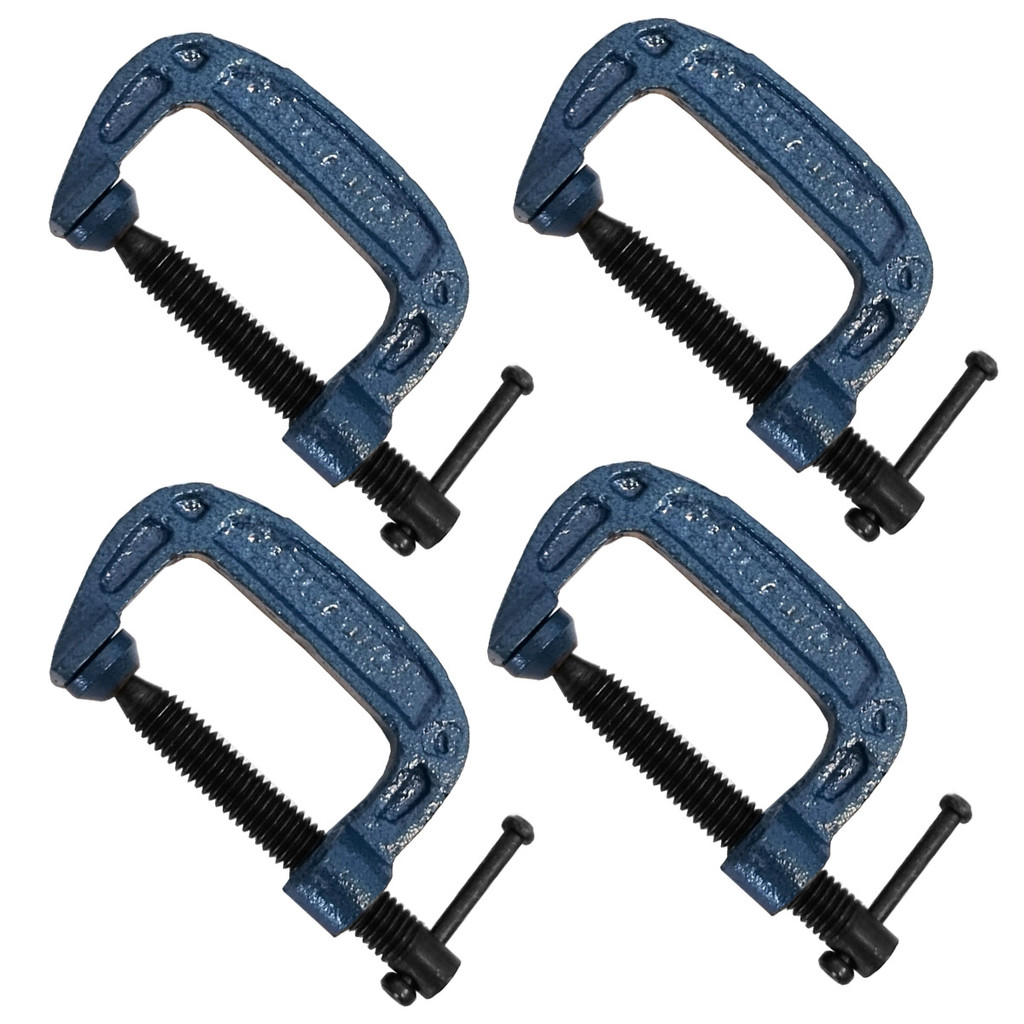 Kit 4 Grampos Sargento de Fixação 50mm Tipo C 2 Polegadas para Marceneiro 2MQ Eda Profissional
