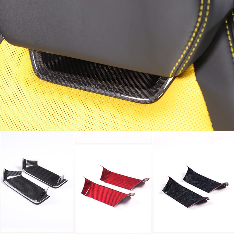 Adequado para 18-23 Lamborghini URUS Assento Encosto de Cabeça Frente Capa Decorativa Conjunto de 2 Peças de Fibra de Ca