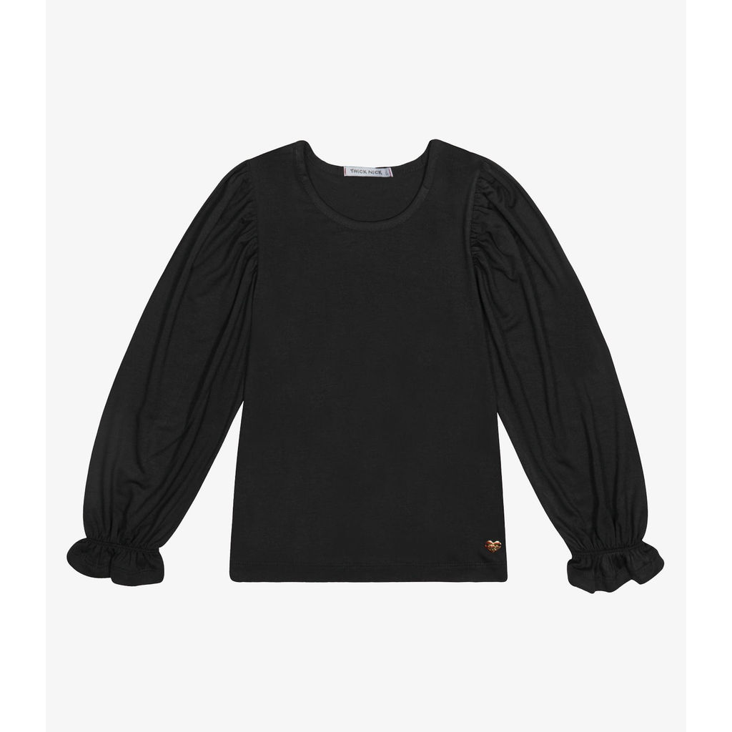 Blusa Infantil Manga Longa Trick Nick Preto