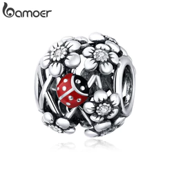 Bamoer Charme Joaninha Jardim Pingente DIY Pulseira Acessórios Para Presentes Femininos