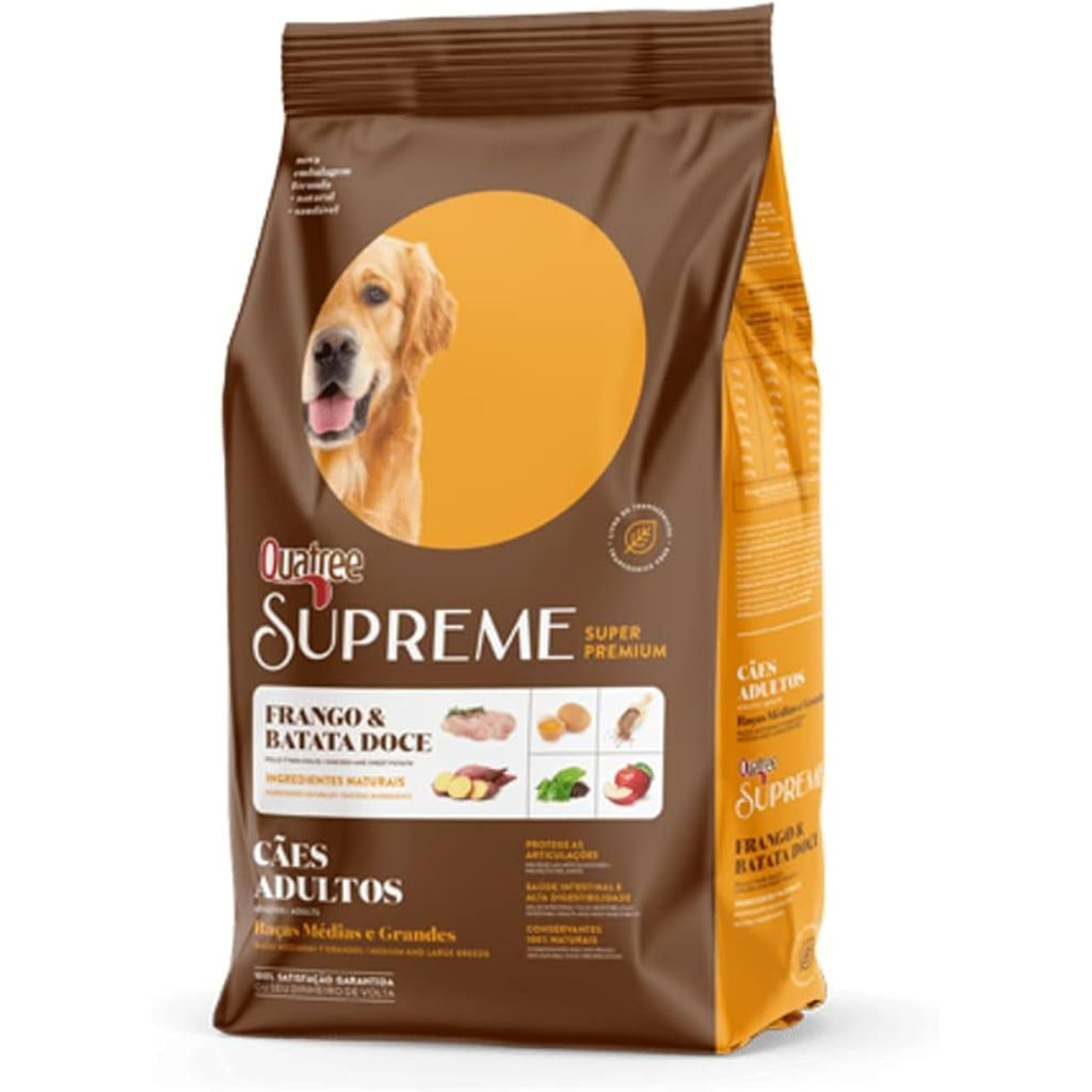 Ração Quatree Supreme Cães Adultos Médios e Grandes 15Kg