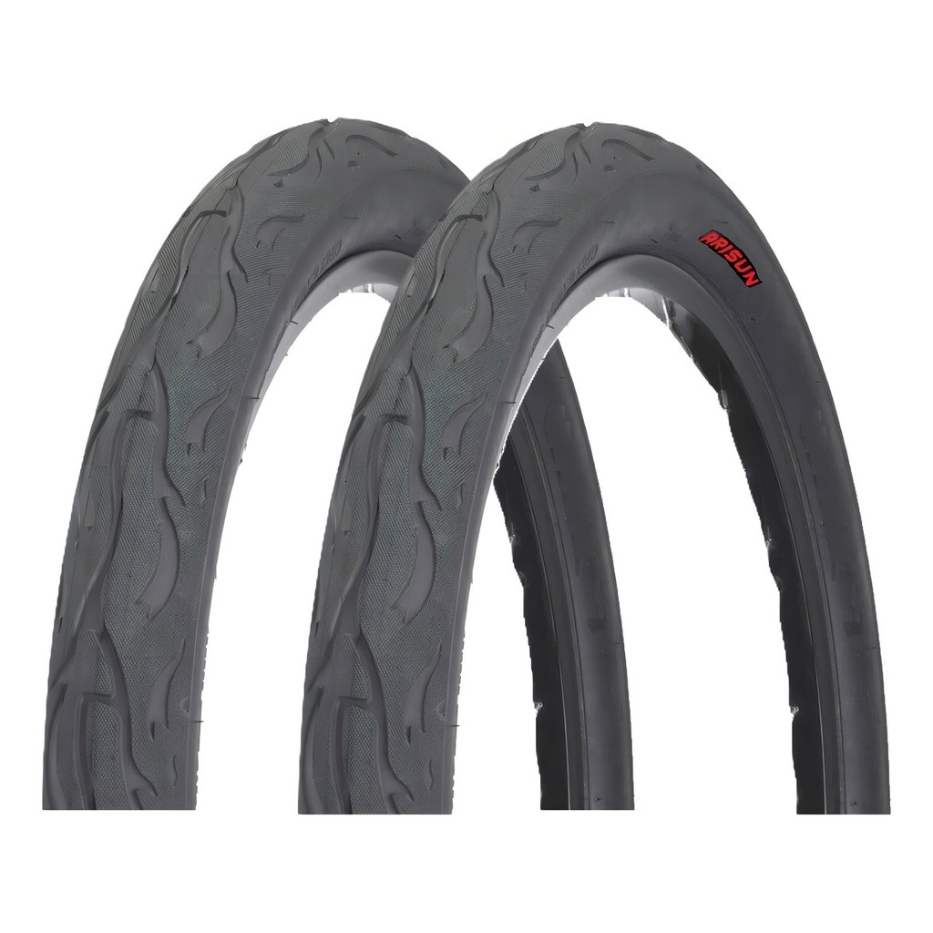 Par Pneu Arisun 26 X 2.125 H-584 Flame Bicicleta Balão Preto