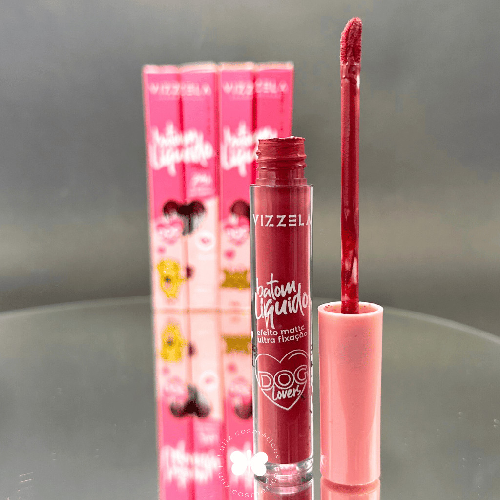 Batom Liquido Efeito Matte 24h fixação Dog Lovers - Vizzela