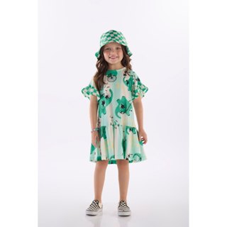 Vestido Infantil em Algodão Três e Já em Oferta na Shopee
