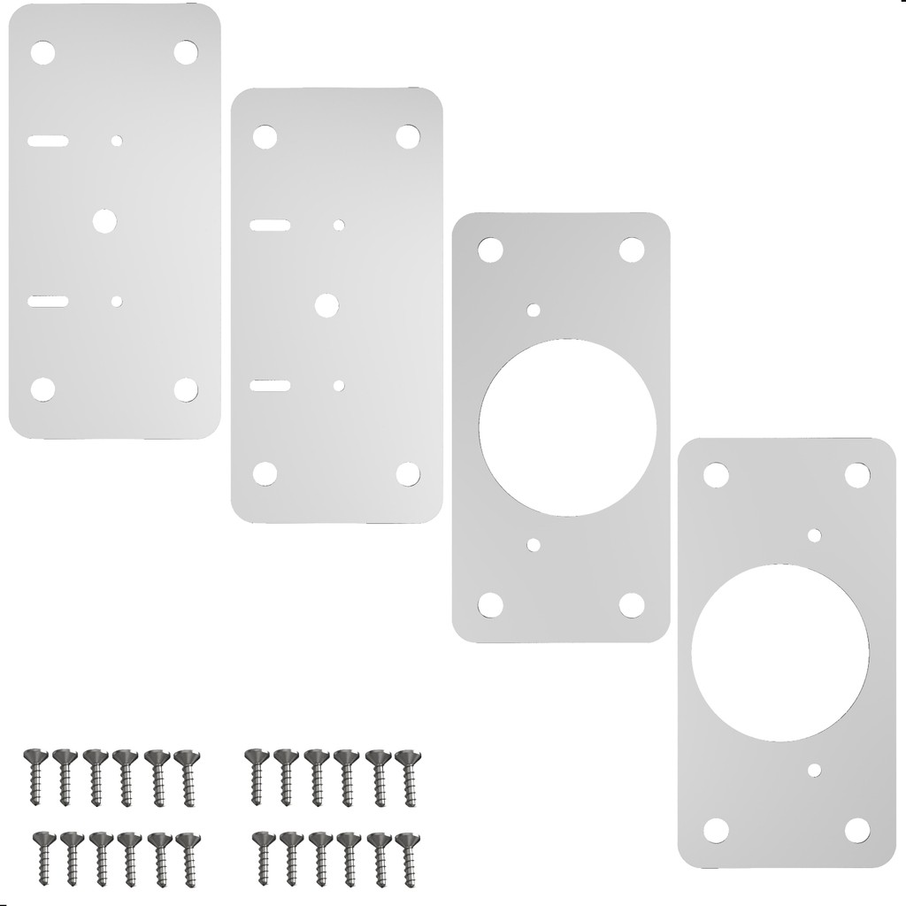 Kit 04 Placas De Reparo Porta Dobradiça Armário Mdf 26mm RTG em Oferta na Shopee