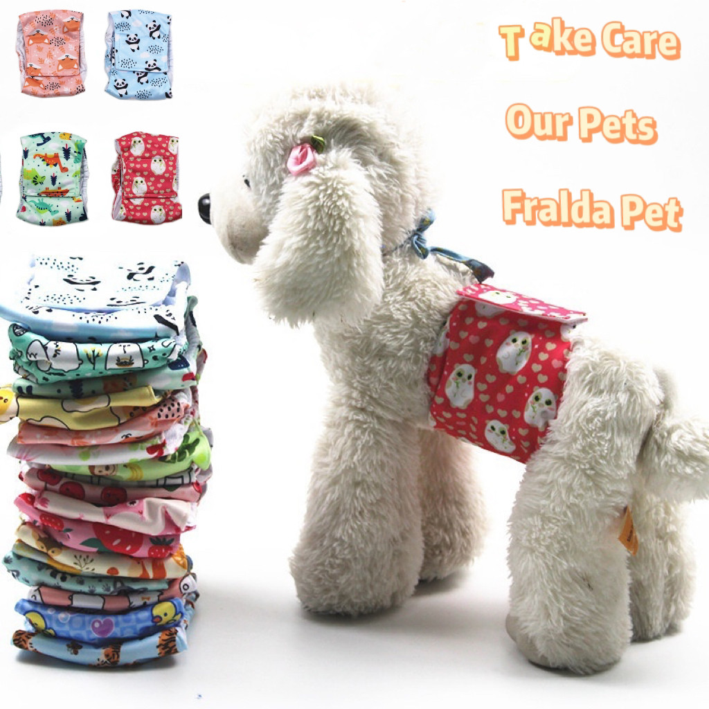 [Muhsinpet] Fralda Lavável para Animais de Estimação Fralda Fisiológica Impressa para Animais Roupas de Cachorro Lavávei