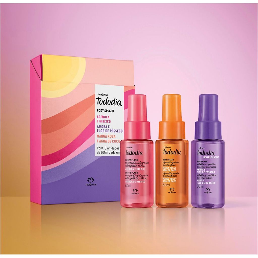 Kit Tododia Body Splash Miniaturas Verão (3 unidades) 60ml