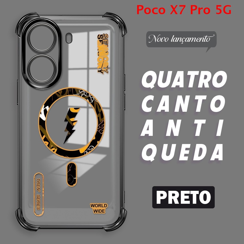 Capa Para Xiaomi Poco X7 Pro 5G Capinha Anti Choque Case Transparente 0657 FS