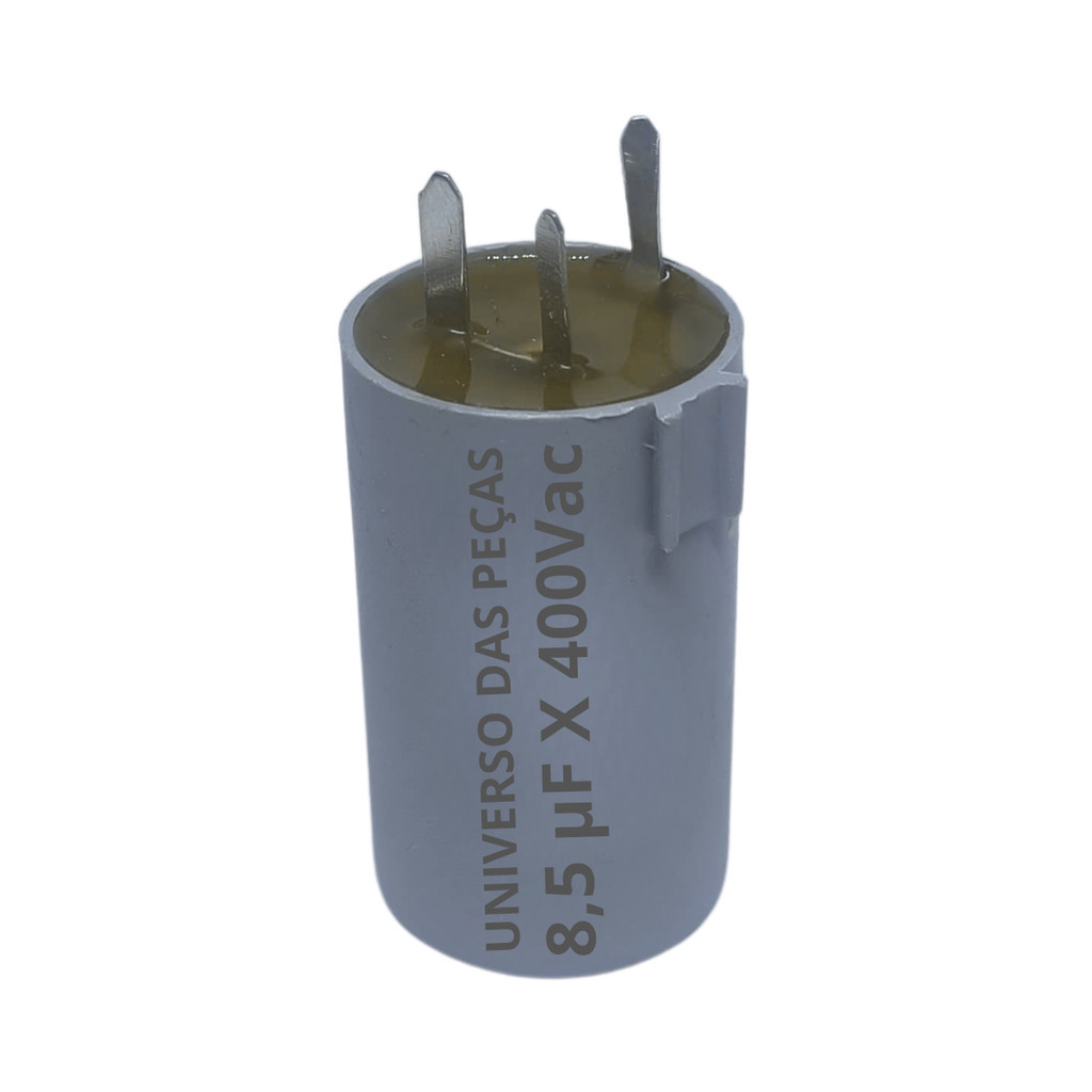 Capacitor 8,5uF 400Vac para Ventilador Exaustor e Motor de Portão - 100% Nacional Original