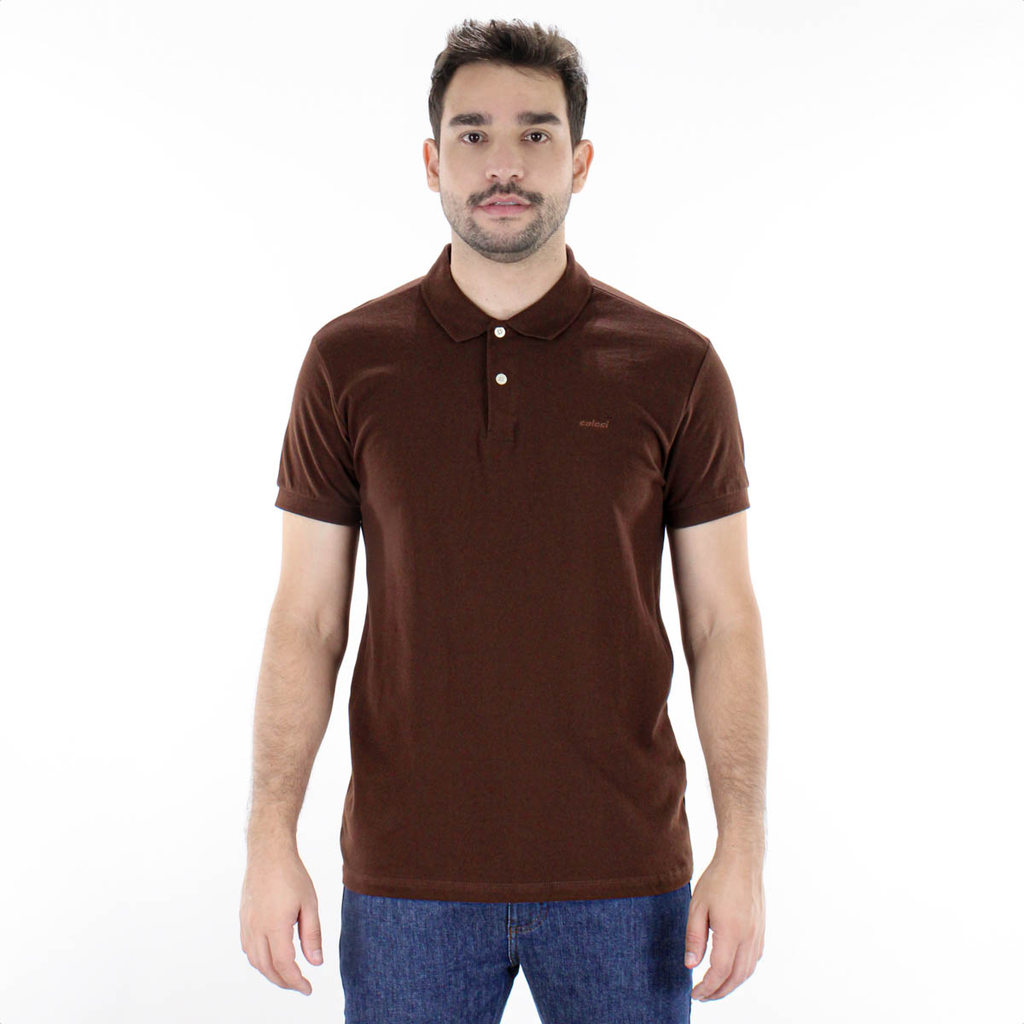 Camiseta Polo Colcci 03115 Marrom Escuro - Masculino