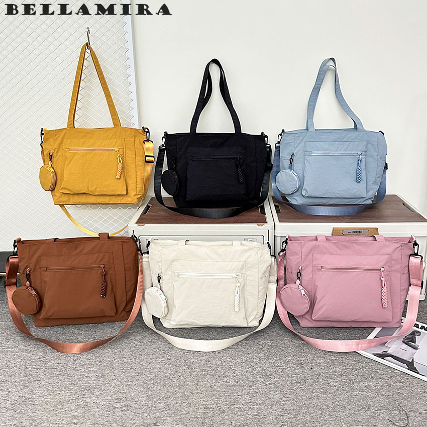 Bolsa de Pullover Nylon Impermeável para Estudantes Mensageiro Tecido Grande Capacidade Sacolas E Computador