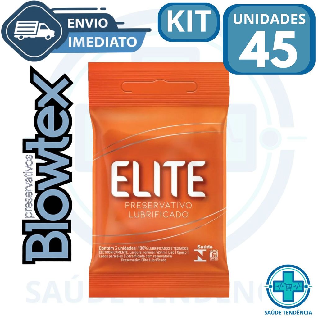 Kit 45 Preservativo Camisinhas Lub (3x15) Elite Blowtex Cx em Oferta na Shopee
