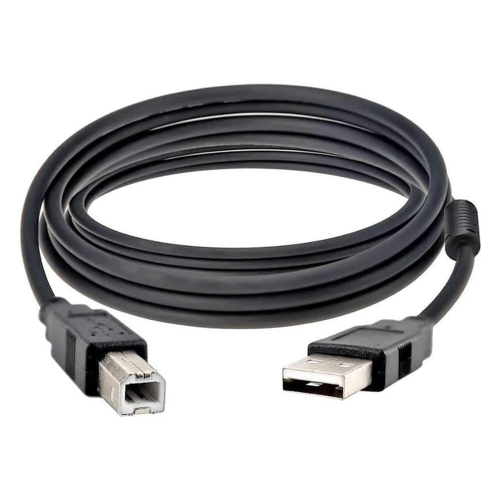 Cabo USB 2.0 AM+BM 2 Metros para impressoras OS-495 Preto