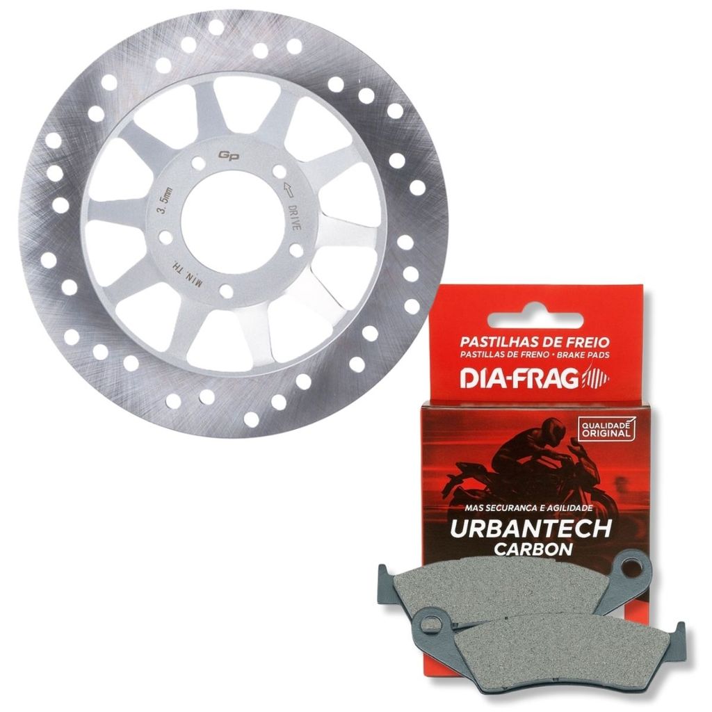 Disco de Freio Dianteiro Nxr 160 Bros 2015 A 2017 + Pastilhas Diafrag em Oferta na Shopee