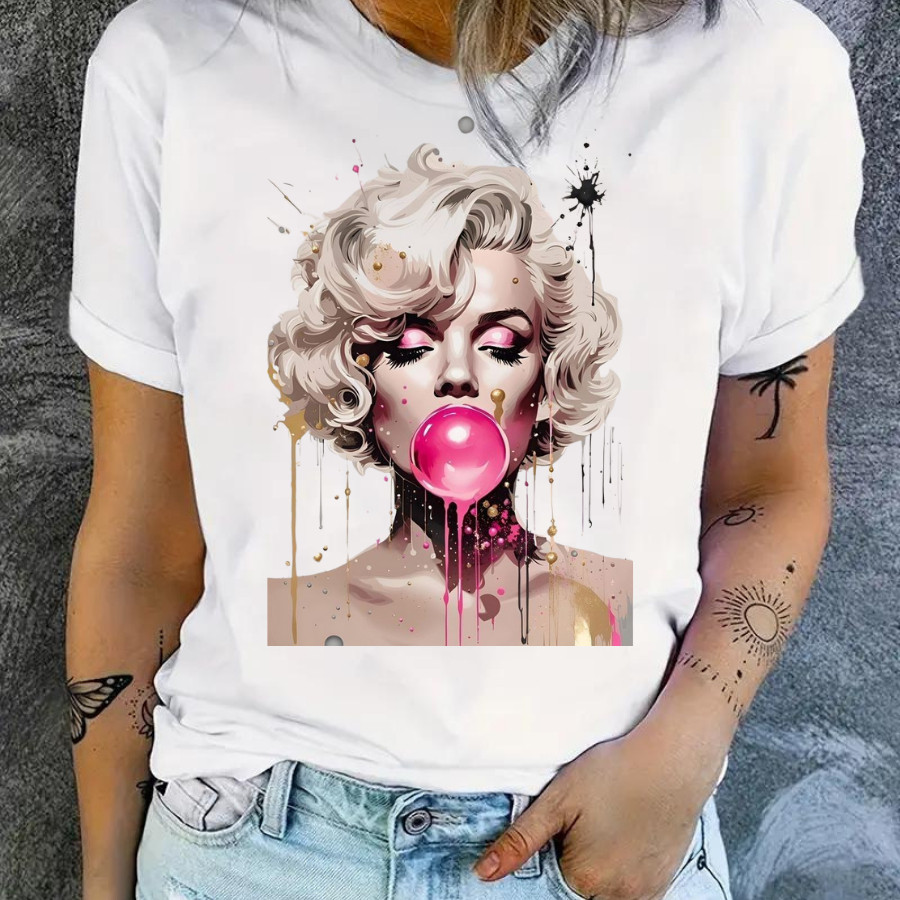 Camiseta e Baby Look Feminina Marilyn Monroe, diva, retro - do P ao Plus Size