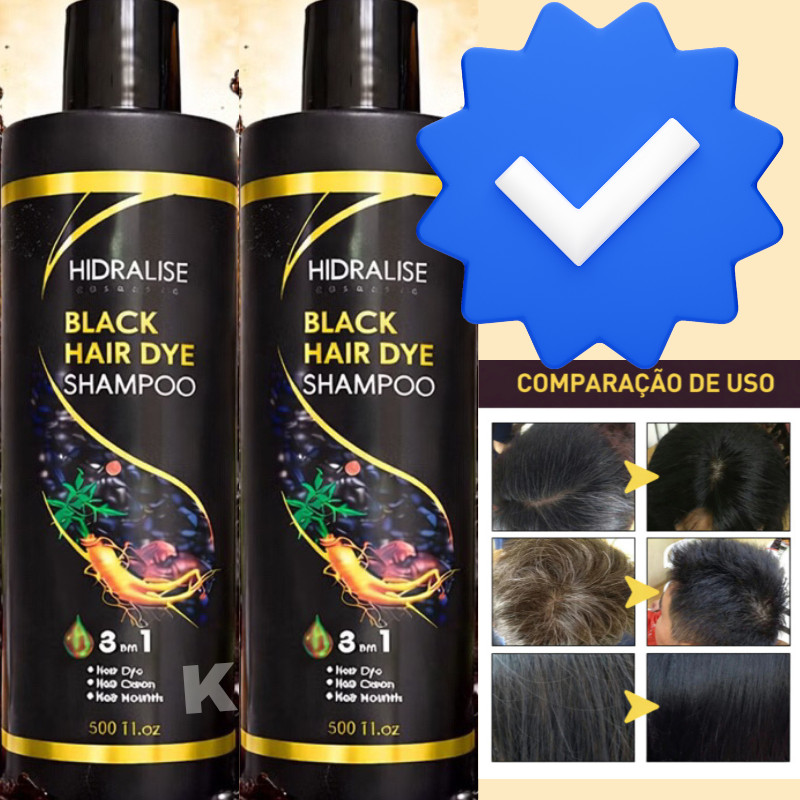 Shampoo Tonalizante Preto Grande 500 Ml - Tintura - Preta em Oferta na Shopee