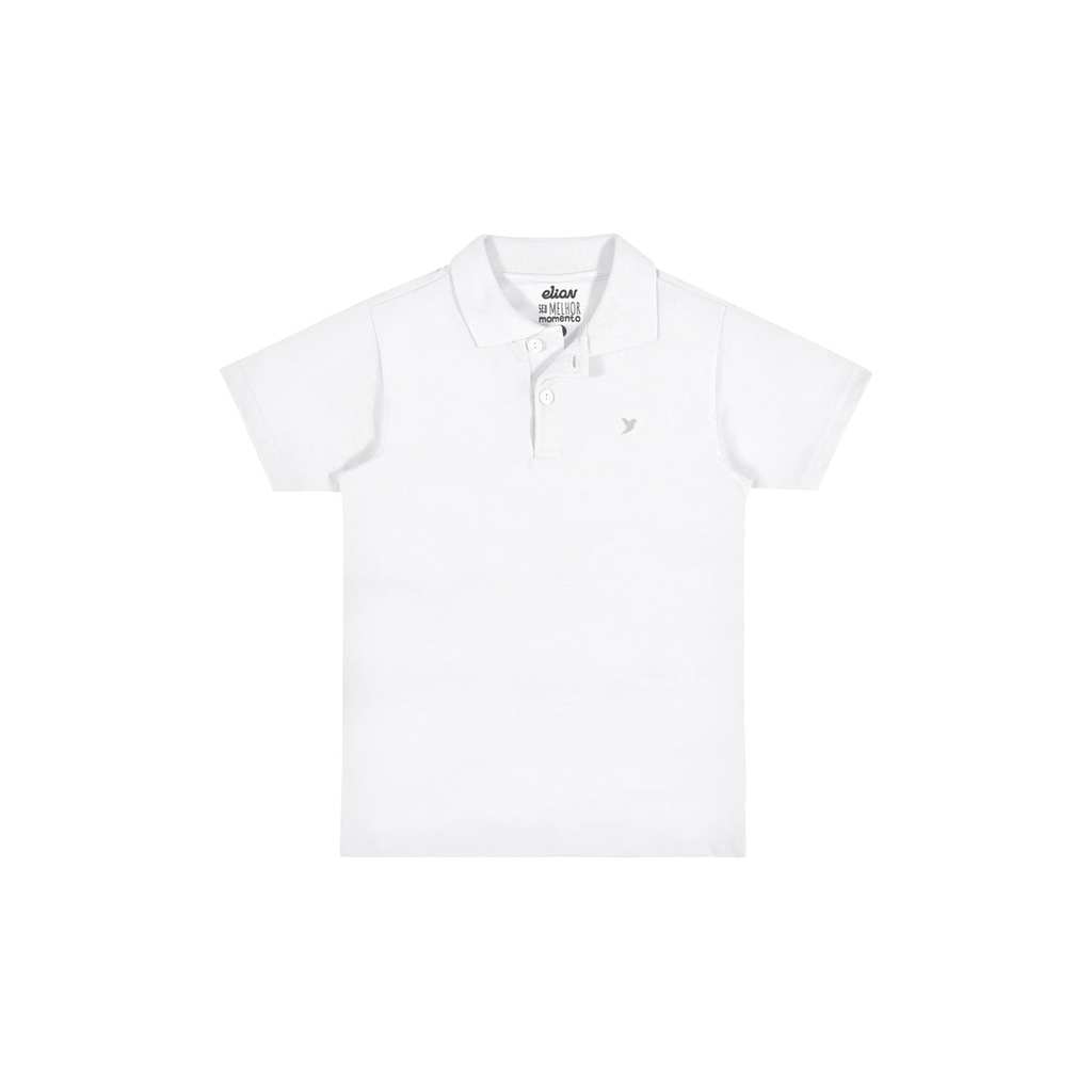 Polo Masculina Elian Infantil  Branco em Oferta na Shopee