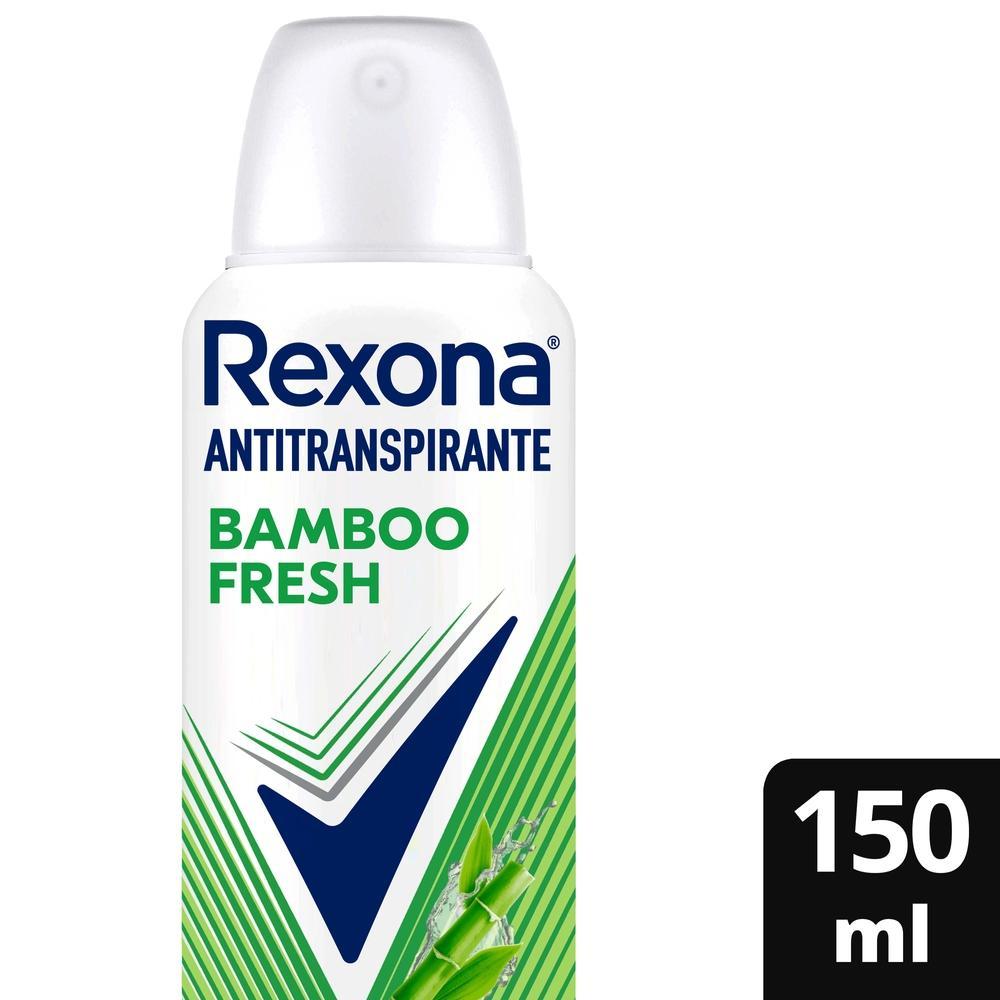 Desodorante Antitranspirante Aerosol Feminino Rexona Bamboo com 150ml em Oferta na Shopee