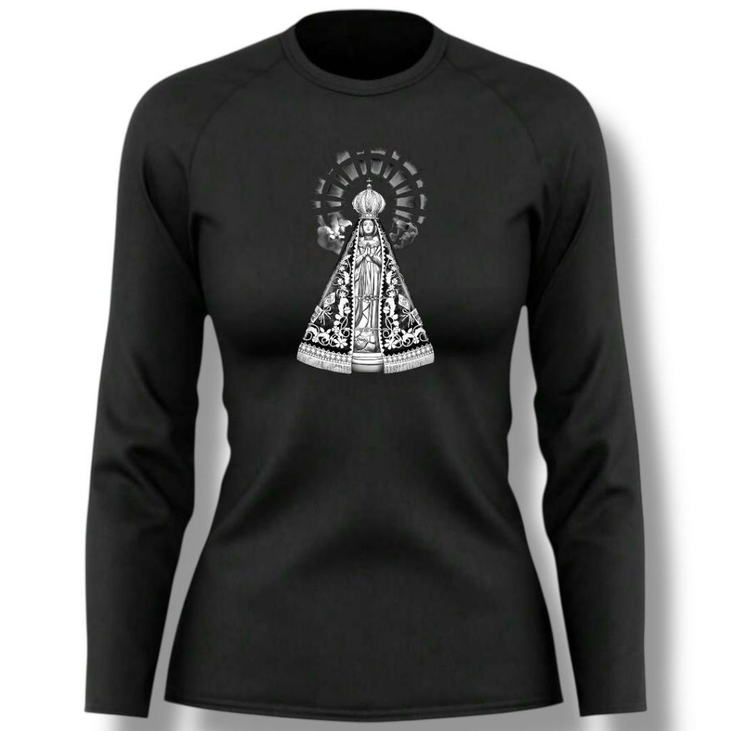Camisa Nossa Senhora Aparecida feminina com proteção uv