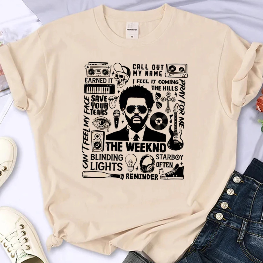 Camisa Feminina camiseta masculina t-shirt "The Weeknd Collage" Tour 2026 Show 100% algodão