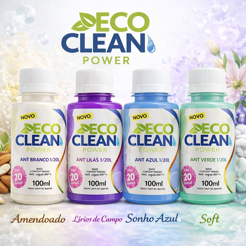 Base Concentrada Para Amaciante 100ml Faz 20 litros Perfumado Lava Roupas
