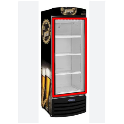 Gaxeta Borracha 120x49,5 Metalfrio Vb18 Vb25 Vn25 Wb18 Cinza