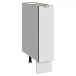 Balcão Porta-Temperos 20cm 1 Porta (Sem Tampo) Branco Veludo Lux Madesa