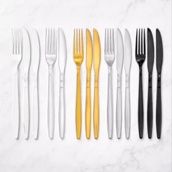 Kit Talher 50 Garfos e 50 Facas Refeição Reforçado Churrasco