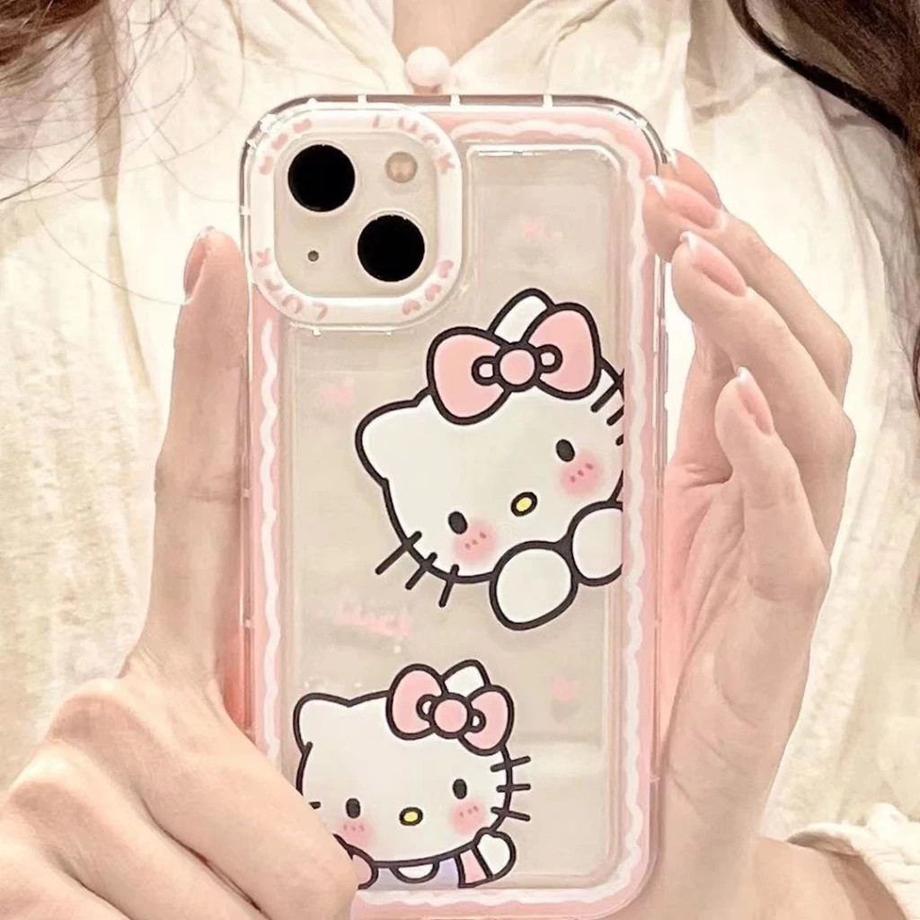 Capinha Capa Material transparente TPU Hello Kitty fofa Samsung A04 A05 A15 A23 A32 A34 A35 A50 A52 A55 A72 em Oferta na Shopee
