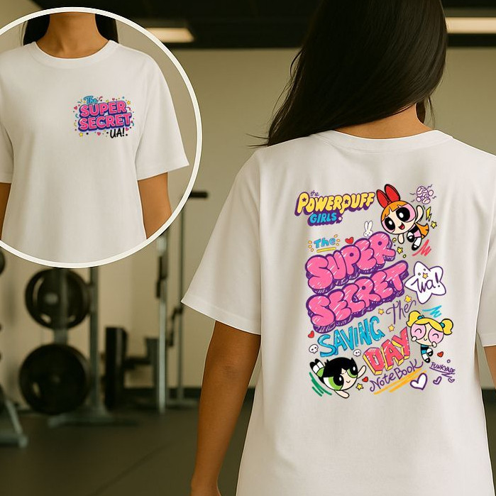 Camiseta Feminina 100%Algodão  Treino  Academia Fitness Meninas Poderosas