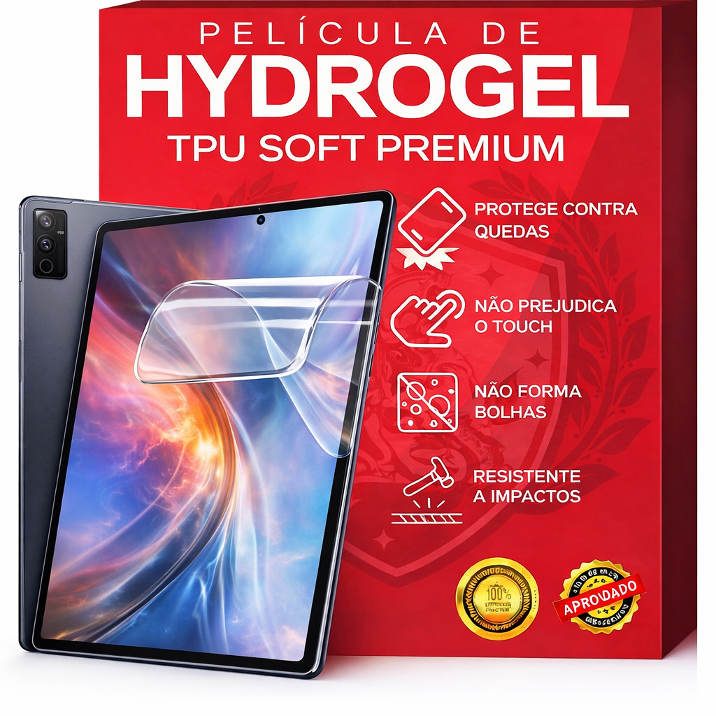 Película Hidrogel Premium HD p/ Todos Samsung Galaxy Tab S6 Lite A9+ S9 S10 FE S7 FE S8 A8 A7 S10 Plus Ultra Pro