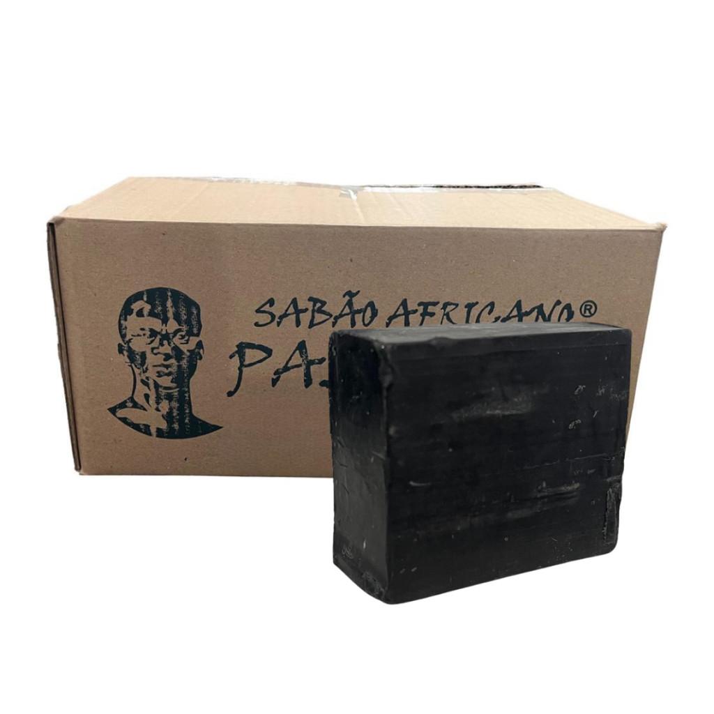 Caixa com 100 Sabão Da Costa Africano Legítimo Palmares 80g Limpeza Espiritual