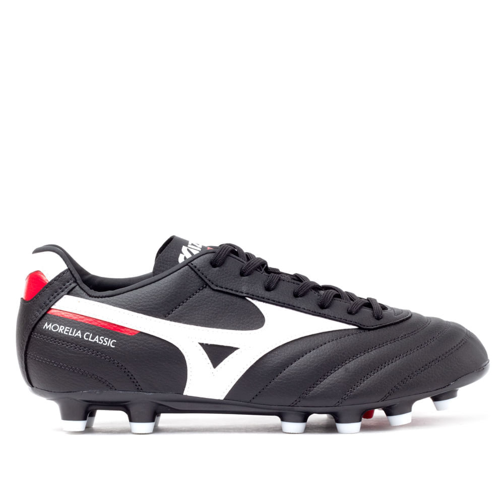 Chuteira Campo Mizuno Morelia Classic MD Preto em Oferta na Shopee