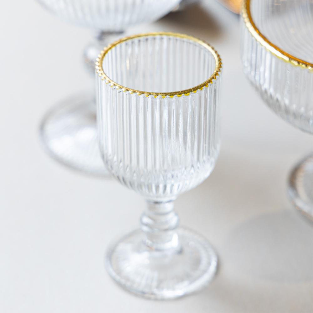 Taça para Licor com Fio de Ouro Lines 75ml Vidro Wolff em Oferta na Shopee