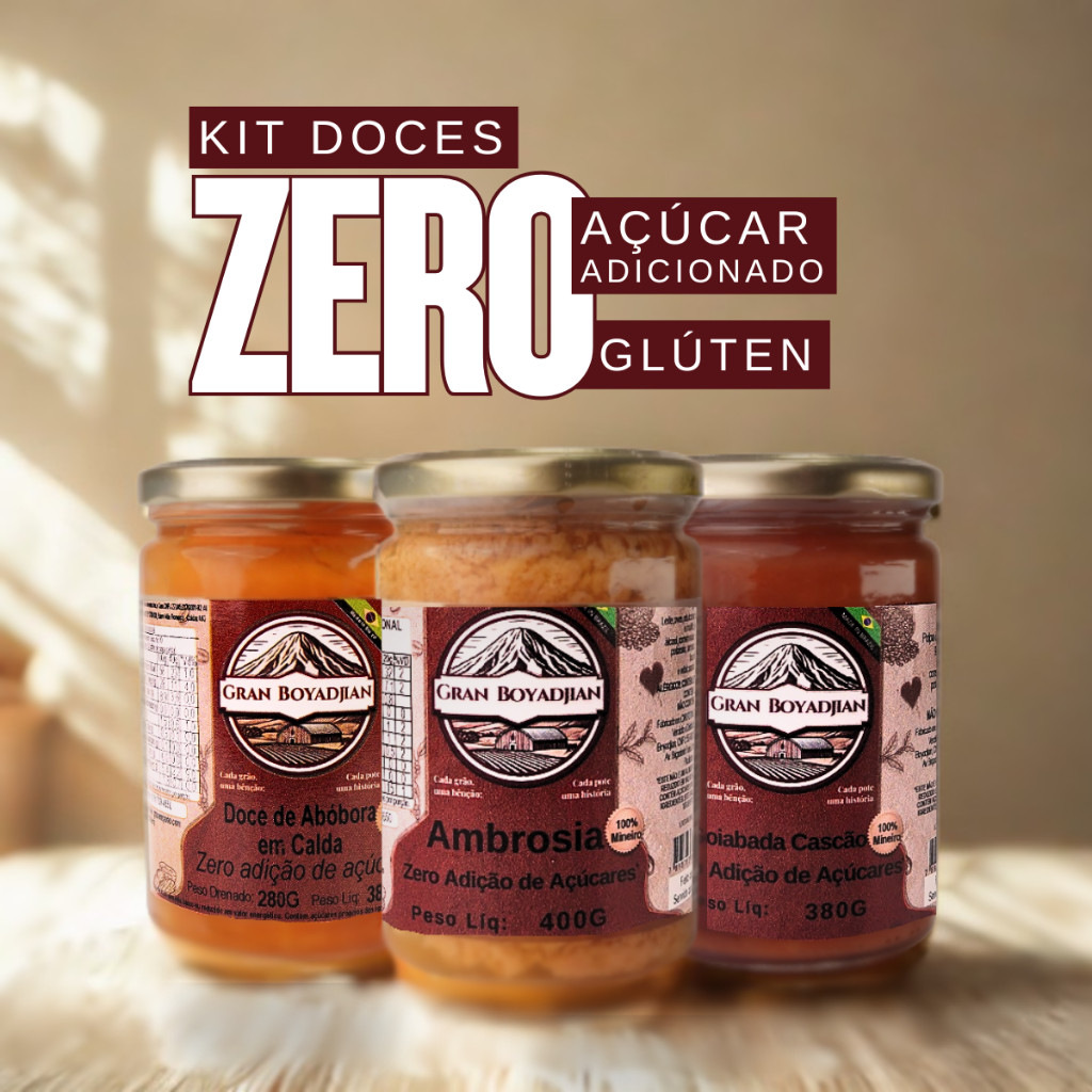 Kit Doces Diet Zero Açúcar 3 Itens - Gran Boyadjian