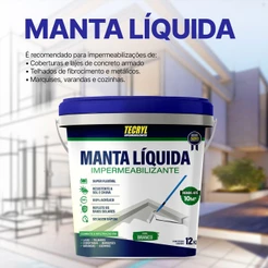 Manta Liquida Impermeabilizante TECRYL Flexível Branca 12Kg