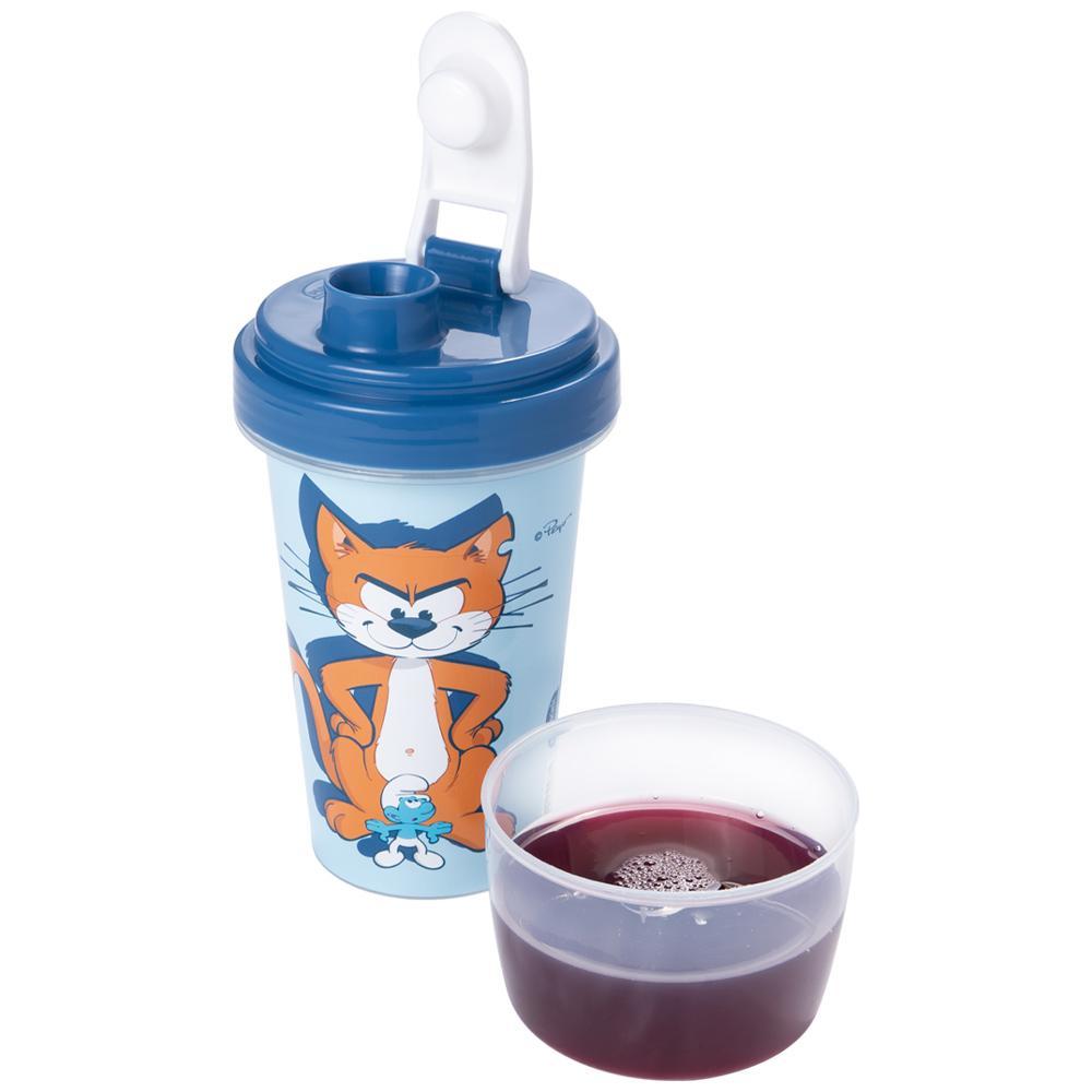 Mini Shakeira Smurfs Azrael 320 ml Plasútil em Oferta na Shopee