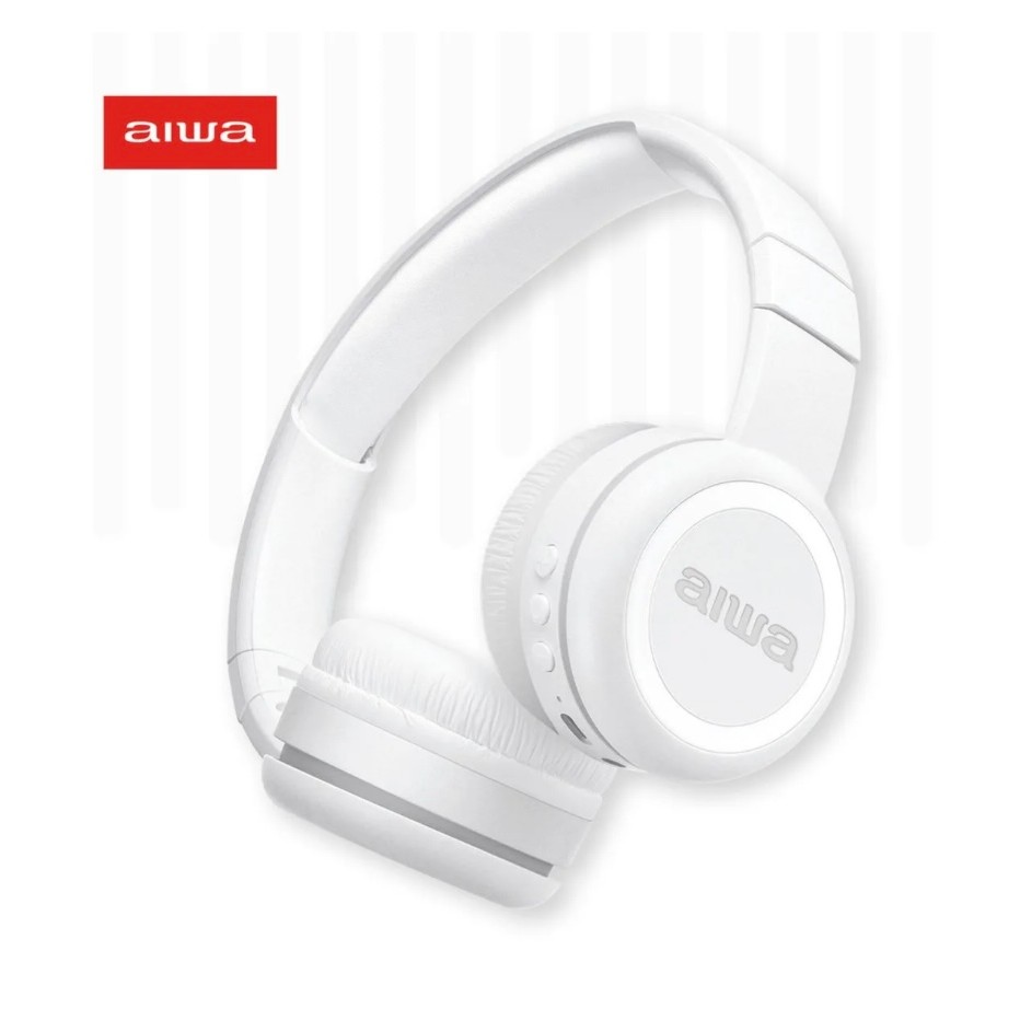 Fone De Ouvido Aiwa Aws-hp-03-w Bluetooth Branco Original