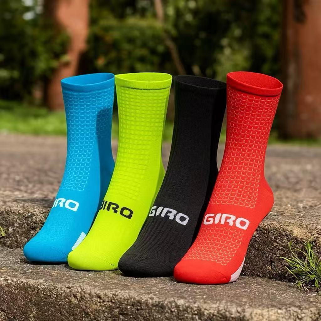 Kit Meia Cano Alto  Corrida Com Compressão Microfibra Para Academia Bike Unissex Feminina Masculina