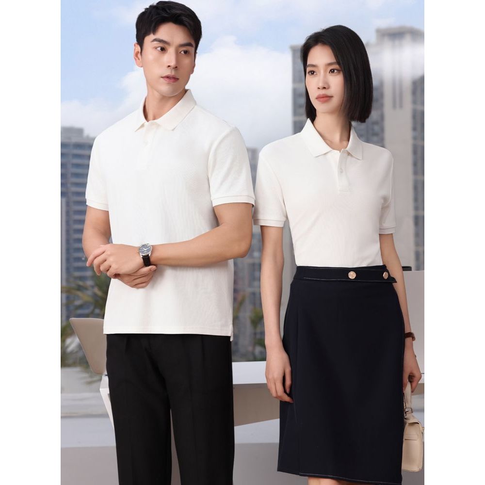 Marca tratamento líder manga curta exterior Wear moda masculina feminina simples contas de terra pesada negócios High-En