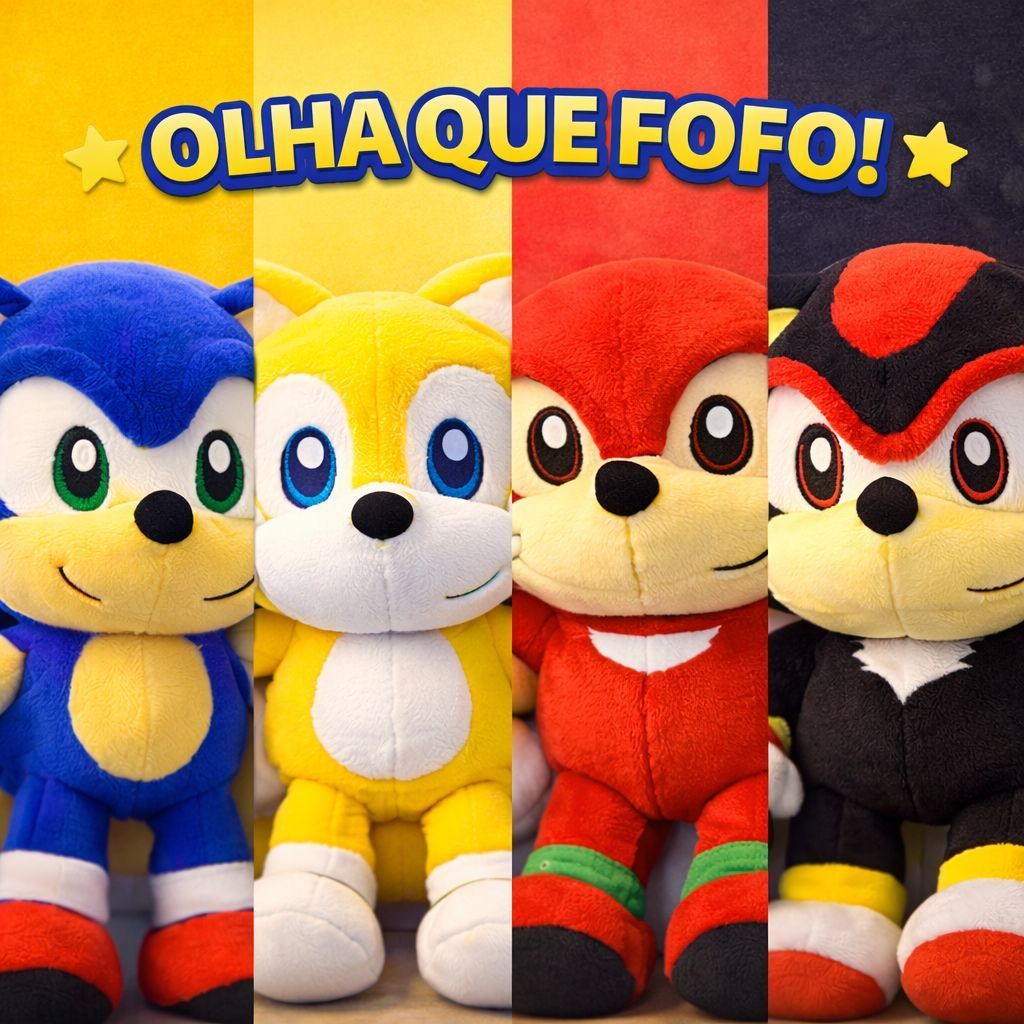 Boneco do Sonic Tails Amy Shadow Knuckles Silver a Urso de Pelucia Brinquedo Menina Menino pelúcias