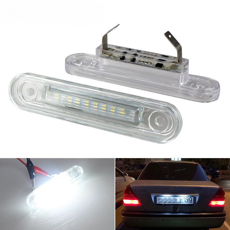 2 Pçs CANbus Carro Traseiro Branco LED Luz Da Placa De Licença Para Benz E-Class W124 190 W201 C W202 1993-1997 Lâmpada 