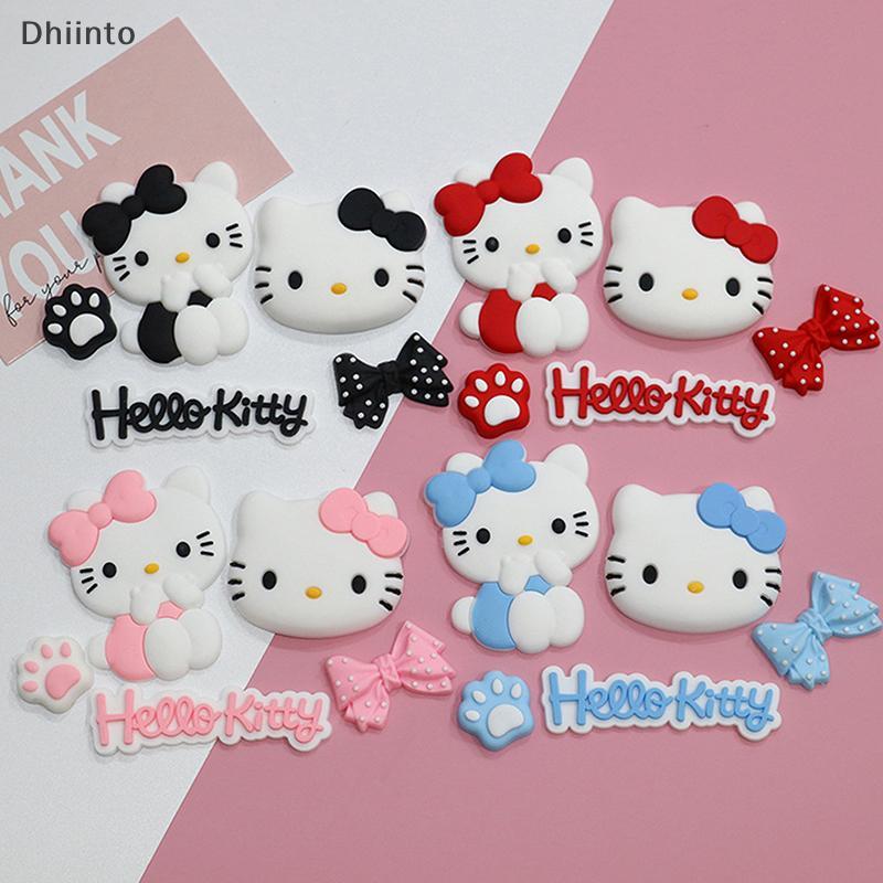 [Dhiint] 5 Pçs/set Hello Kitty Pvc Cola Macia Diy Sapatos Acessórios Sanrio Cartoon Encantos Para Tamancos Bolsa Sandáli