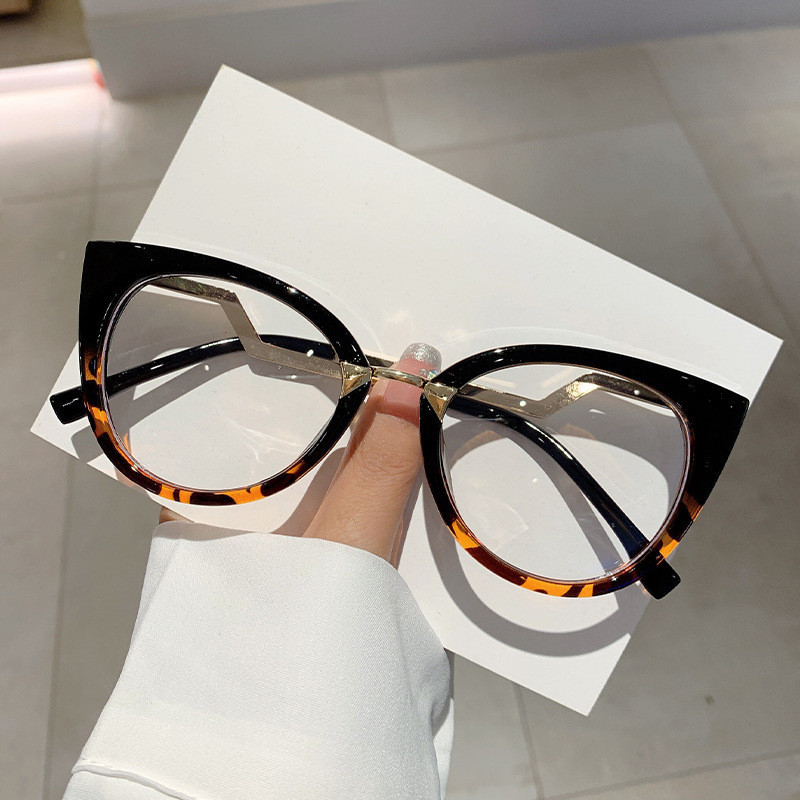 Moda Olho De Gato Feminino Anti Luz Azul Óculos Importados Marca De Alta Qualidade Radiação/Lente Substituível