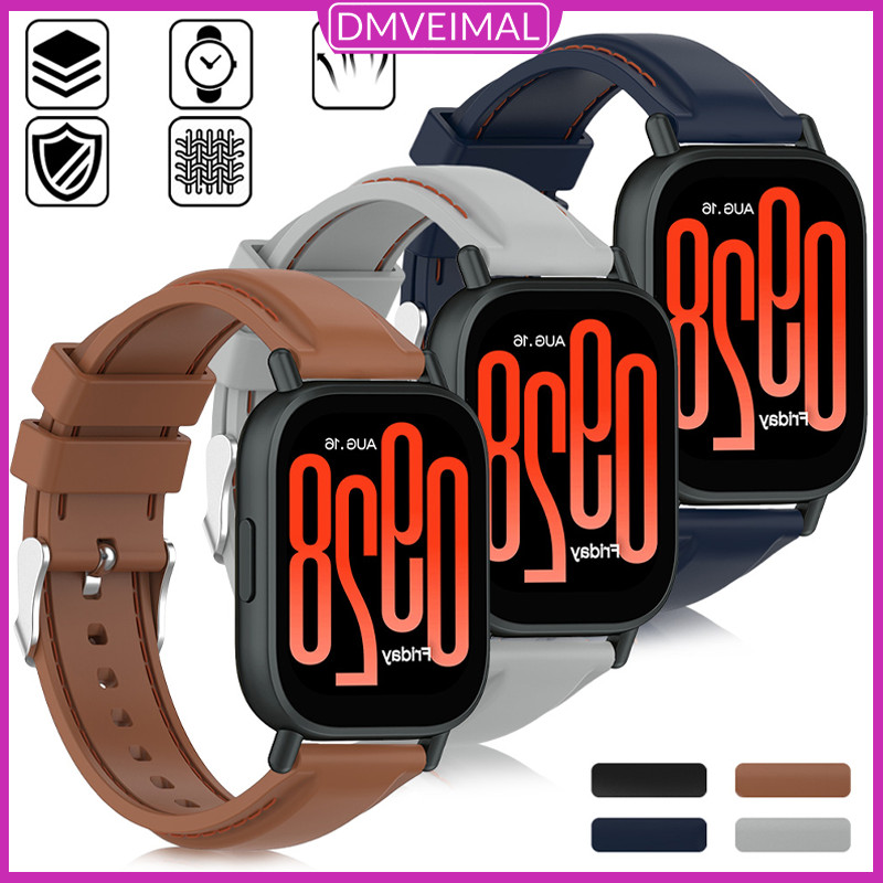 Pulseira De Silicone 22mm Para Redmi Watch 5 Active/5 Lite/Garmin/Amazfit Bip 6 5/Xiaomi/Itel/Aolon/Samsung/Huawei