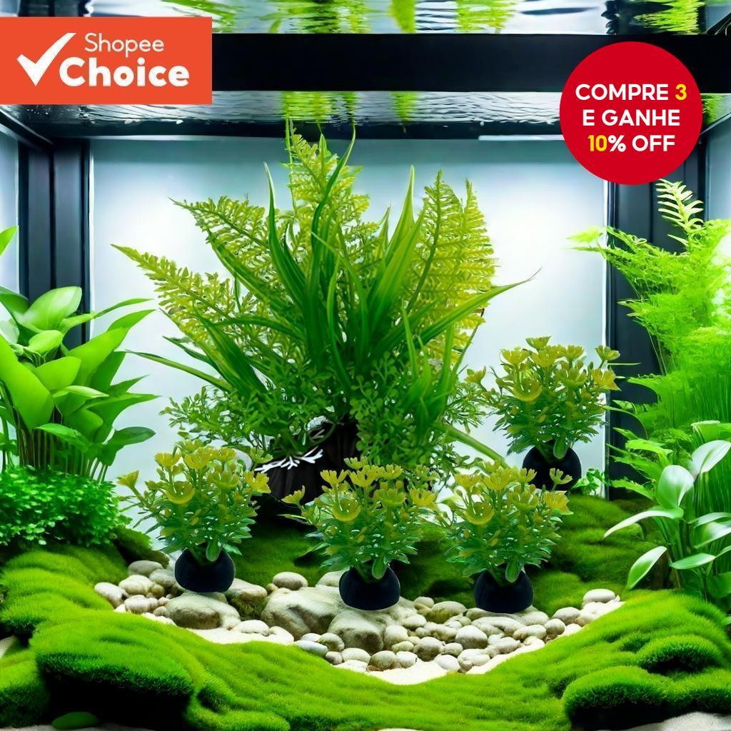 5pc Grama de Água Artificial para Decoração de Tanques de Peixes e Aquário